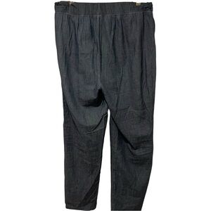 Eileen Fisher Pant Organic Cotton Check Tapered Leg Ankle Pants S